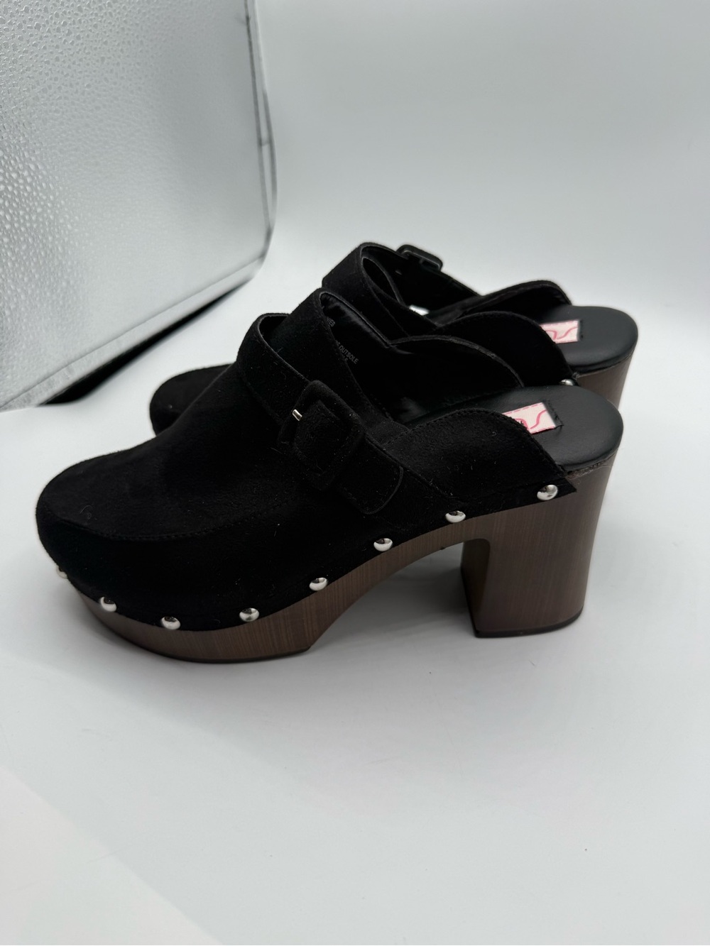 Sugar Women’s Black Studded Clogs Mules Sz 7.5M - Picture 4 of 5